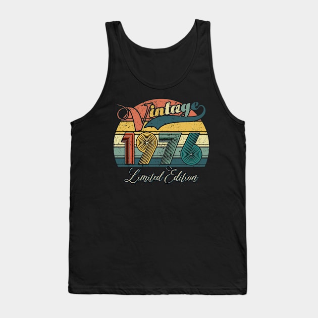 Vintage 1976 Limited Edition Gift 45th Birthday Tank Top by tabaojohnny